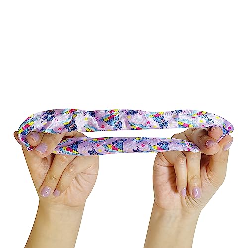 LUV HER Lilo & Stitch Hair Accessory 5 Pcs Set - 1 Regular 9 inch Stitch Hairbrush & 4 Scrunchies - Detangling Brush - Elastic Hair Ties Ropes for Girls, Ages 3+ - color: Stitch 5 Piece Hair Accessories