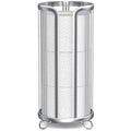 Epicano Toilet Paper Holder Stand Frees Standing,Silver | Minimalist Design, Raised Feet,Rustproof,Fit 3 Mega Rolls,No Drilling No Assemble,Space-saving Renter Friendly - color: Silver