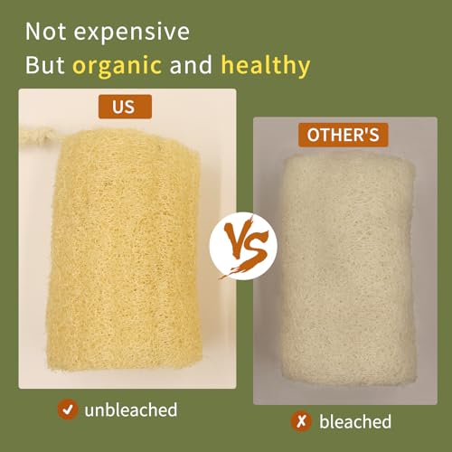 Natural Luffa Sponges Exfoliating Body Scrubber(4.7" Family 6Pack),Organic Loofah Unveil Your Skin's Natural Beauty - color: 6pack4.7"