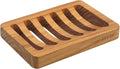 HTB Slotted Bar Soap Holder Teak Wood,Sponge Holder for Kitchen Sink | Self Draining Soap Dish for Shower, Bathroom, Bathtub, RV,Soap Saver Keep Soap Dry,Extend Soap Life,Bathroom Accessories - color: 1pcs