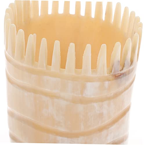 Yak Horn Massage Comb Fine Teeth Hair Cleaning Shampoo Brush Scalp Massager Lightweight Portable Hair Care Tool for Stress Relief and Blood Circulation