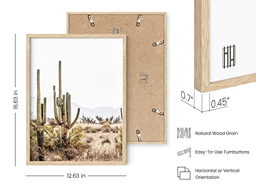 HAUS AND HUES Framed Western Wall Art - Set of 3 Desert Art, Cactus Decor, Landscape Poster, Southwest Joshua Tree Print (12x16, Beige Framed) - color: Desert Landscape, size: 12"L x 16"W, style: Beige Framed