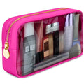 DANCOUR Clear Makeup Bag Mini Makeup Bag for Purse Mini Pouch Purse Clear Small Cosmetic Pouch Cosmetic Travel Case (Small, Hot Pink) - color: Hot Pink, style: Small