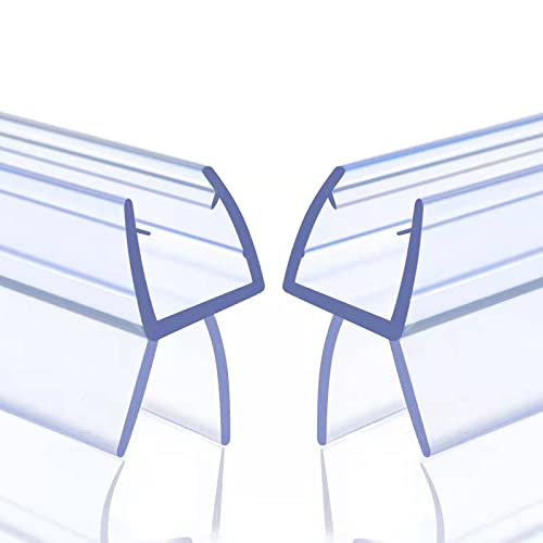 Frameless Shower Door Bottom Seal 2-Pack Think 1/4"(6mm) Long 36''(914mm) Shower Door Sweep to Create a Water Barrier Shower Door Seal Strip Design to Stop Leaks - size: 1/4"(6mm), 2-Pack, 36" Long
