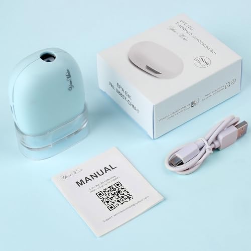 YourMate Rechargeable Toothbrush Sanitizer Case Travel Toothbrush Covers with Holder for Household and Traveling or Business Trip Blue - color: Blue