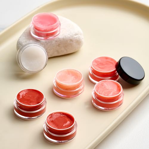 50 Pack 5 Gram 0.17OZ Clear Plastic Containers with Lids, Small Round Cosmetic Jars Makeup Travel Containers Jar for Cream, Bead, Eye Shadow, Samples, Jewelry, Lotions, Powders, Glitters Lip Gloss - color: Black Lid, size: 0.17 Ounce