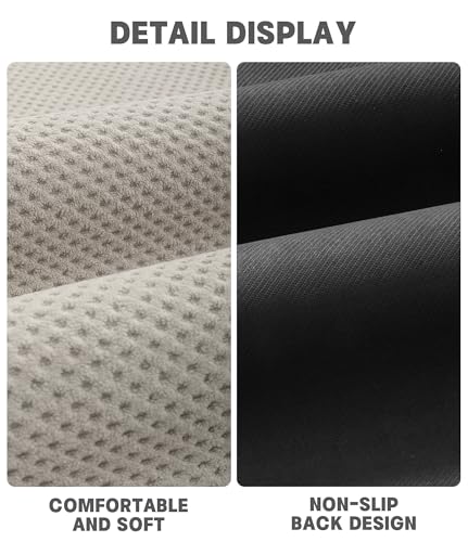 YIHOUSE Bathroom Rug Sets 2 Piece, Ultra Thin Quick Dry Bath Mat, Absorbent Bath Mat for Bathroom Non Slip Machine Washable Bath Rug (Beige) - color: Beige, size: 2 Pieces (Small)