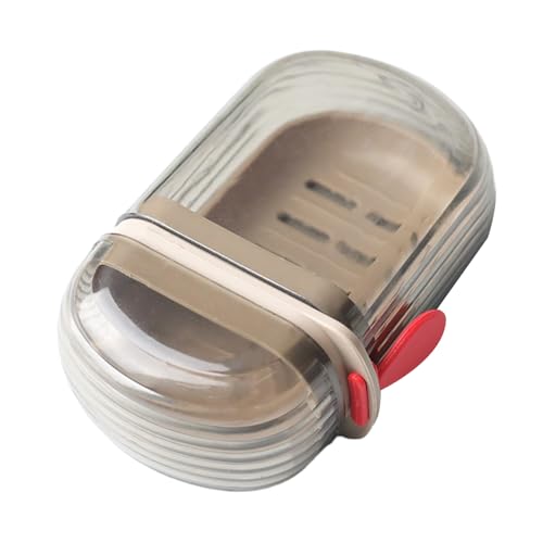 Portable Travel Soap Case, Drainable and Leak-Proof Design, Clear Plastic with Double-Layered Sealed Lid, Bathroom Toiletry Storage Container