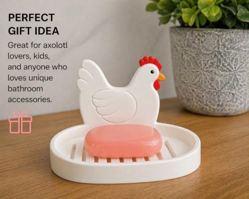 Chicken Self Draining Soap Dish Cute Decorative Bathroom Soap Holder