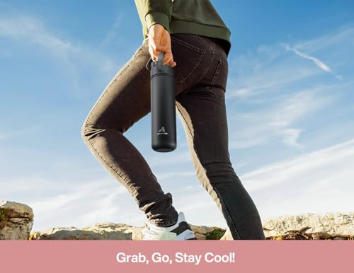POWCAN 26 oz Insulated Water Bottle with 2-in-1 Straw and Spout Lid, Keep Cold 24H, Leak-Proof, Fits in Car Cup Holder, Stainless Steel Water Bottle for Gift, Home, Trip, Daily Outings (Furry Friends) - color: Furry Friends, size: 26 Ounces