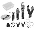 8-Piece Drain Snake Kit for 5/16" to 3/4" Cables – Heavy-Duty Manganese Steel Cutters for Roots, Grease & Stubborn Clogs – Includes Storage Case & Metal Ring - style: 8-piece