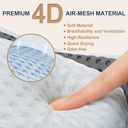 Bath Pillow for Tub Ergonomic Bear Shape Design Bath Pillow for Head and Neck Support SPA Gift Bathtub Pillow 4D Air-Mesh with 8 Suction Cups Washable Gray - size: 19''*21'' Bear Shape