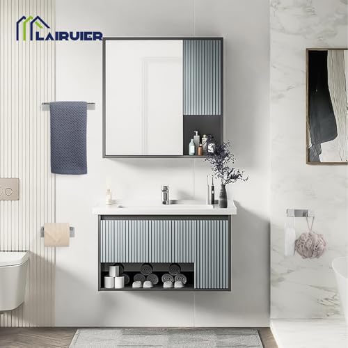 3 Pieces Brushed Nickel Bathroom Hardware Accessories Set,SUS304 Stainless Steel Towel Holder Set Towel Holder Robe Hook Toilet Paper Holder Wall Mounted - color: Brushed Nickel