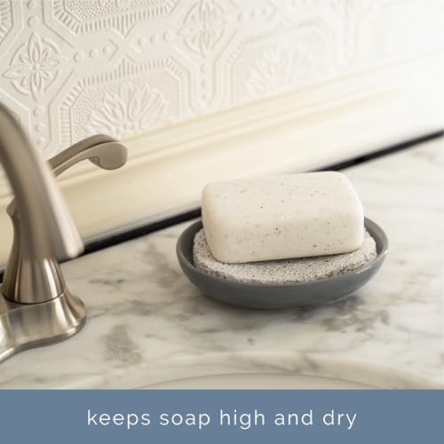 S&T INC. Bar Soap Holder for Kitchen, Bathroom, and Soap Dish, 4 Pack, White, 2.9 inches by 4.4 inches - color: White, size: 4 Pack
