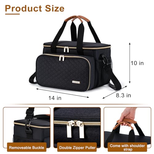 Dog Grooming Vacuum Bag, Pet Grooming Kit Bag Perfect for Dog Hair Vacuum & Grooming Tool Kit Accessories- Black - color: Black