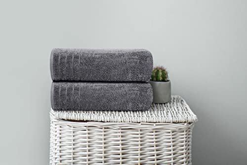Tens Towels Pack of 4 Extra Large Bath Towels 30 x 60 Inches, 100% Cotton, Larger & Lighter Weight, Quicker to Dry, Super Soft and Absorbent, Perfect for Bathroom, Dark Grey - color: Dark Grey