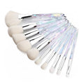 Kingtree Crystal Makeup Brush Set, 10PCS Sparkling Premium Makeup Brushes Professional Synthetic Bristles Foundation Blush Concealer Eyeshadow Makeup Brush for Girls - color: C