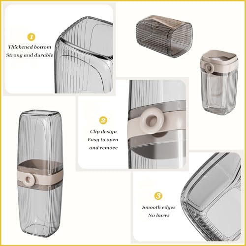 Toothbrush Travel Case, Portable Travel Toothbrush Holder, Multifunctional Dustproof Toothbrush Cover, Suitable for Trip Home Camping Dust-Proof and Sanitary