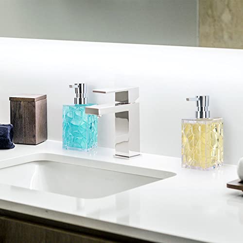 YAUKPH 2 Pack Clear Rust Proof Soap Dispenser | Acrylic material for bathroom and kitchen countertops - color: 2 Pack Clear