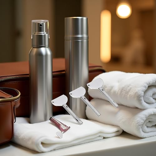 3Pcs Silver Stainless Steels Metal Tube Squeezer Keys Salon Toothpaste Tube Squeezers Toothpaste Roller, Rolling Toothpaste Squeezer, Bathroom Safety, Aids and Accessories