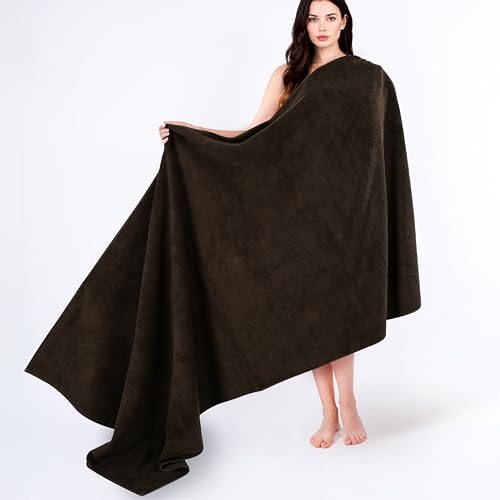 Cotton Paradise 100% Cotton Turkish Towel, Soft Absorbent Quick Dry, 40x80 Oversized Bath Sheet Towel, Chocolate Brown - color: Chocolate Brown, size: 1 PC 40x80"