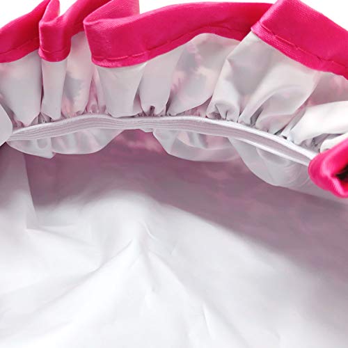 allydrew Reusable Women's Waterproof Shower Caps for Long Hair, Pink Leopard - color: Pink Leopard