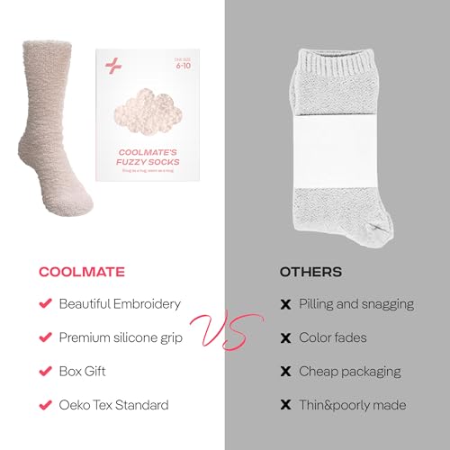 CoolMate Cozy Soft Cloud Socks, Fuzzy Socks for Women - color: B.05 - Mama Beige