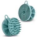 INNERNEED 2in1 Silicone Body Scrubber & Scalp Massager Shampoo Brush, Green | Food-Grade Soft Material, More Hygienic, Easily Lather, Convenient for Travel, Gym, Business,etc - color: Dark Green