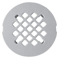 4 ¼” Chrome Snap-in Shower Drain Cover -Solid Brass Construction - 4.25" OD Premium Round Grate Strainer - Easy Install - Professional Grade and Durability - Polished Finish - color: Chrome