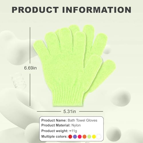 Exfoliating Glove for Shower-Body Exfoliator Scrub Gloves,Shower Gloves for Scrubbing Dead Skin,for Women Men Bath Spa - color: Green