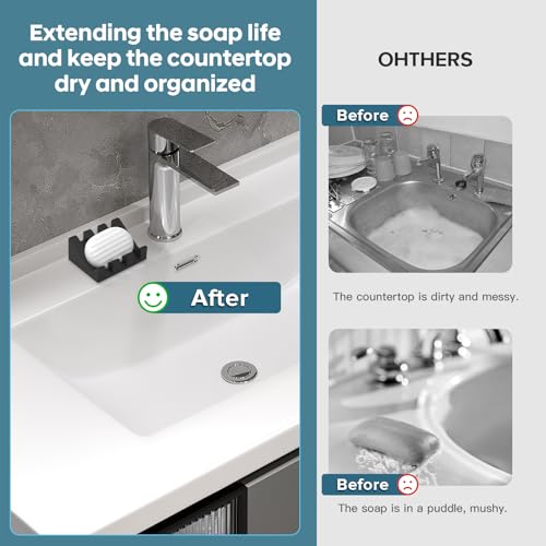 Soap Dishes with Suction Cups, Silicone Soap Holder & Saver with Drainage, Bar Soap Holder for Shower for Bathroom, Kitchen, Bathtub, Easy to Clean, Keep Soap Dry, Extend Soap Life(Black) - color: Black