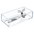 iDesign Clarity Collection Vanity Tray Organizer, 4" x 8" x 2", Clear | Small, Decorative, For Bathroom, Bedroom, Closet, Entryway, Countertop - size: Small