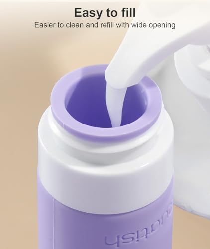 Quatish Travel Bottles for Toiletries 6 Pack, Original Patented Leakproof 3 oz Tsa Approved Travel Size Containers, BPA Free Silicone Shampoo and Conditioner Bottles, Cruise Camping Essentials, Purple - color: Purple