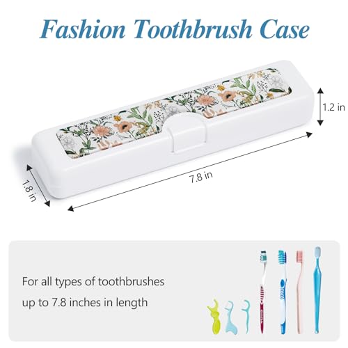 2 Pcs Toothbrush Travel Case - Colorful Pattern, Holder and Covers for Toothbrushes, Includes Tongue Scraper Case - color: 2PCS - 4, size: Small