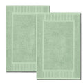 White Classic Luxury Bath Mat Floor Towel Set - Absorbent Cotton Hotel Spa Shower/Bathtub Mats [Not a Bathroom Rug] 22"x34" | 2 Pack | Mint Green - color: 10: Mint Green
