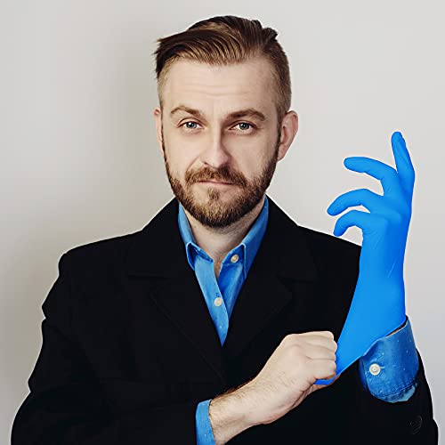 PEIPU Nitrile Disposable Gloves，Powder Free, Cleaning Service Gloves, Latex Free - size: Medium (Pack of 100), style: 100 Pcs