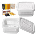 Sqaure Soap Holder 2 Pack Travel Soap Container with Lid, Portable Bar Soap Case, Leakproof Soap Box with Perforations, Soap Dishes for Traveling, Camping, Gym - size: Set of 2