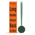 iTokGoK® Silver-Infused Silicone Back Scrubber with Long Handle Back Brush for Shower,Back Brush Long Handle for Men and Women,Ergonomic No-Slip Handle, Long-Lasting (Midnight Green) - color: Midnight Green