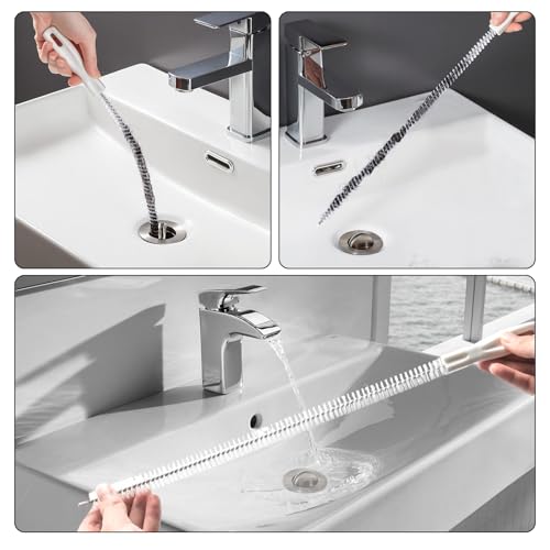34inch Drain Snake (1pc), 25inch Hair Drain Clog Remover (10 pcs) & 18Inch Cleaner Brush (2 pcs), Sink Plumbing Snake Drain Tool Unclogger Tool Set For Kitchen, Bathroom Tub, Sewer, Toilet - style: 10pcs 25inch+1pcs 34inch+2pcs Cleaner Brush