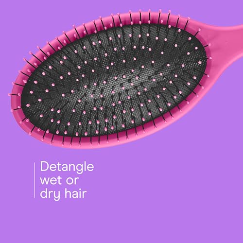 Conair Detangling Hair Brush Set 3 Pack, For Wet, Dry and All Hair Types, Detangling Brushes for Women in Blue, Pink, and Gray - color: Blue,Pink,Grey, size: 3 Count Full Size