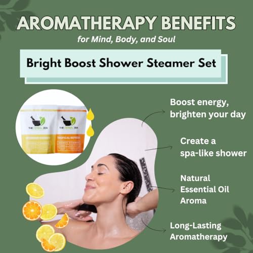 Aromatherapy Shower Steamer Gift Set - USA Made Mothers Day Gift for Mom - Shower Bomb Tablets Made with Soothing Natural Essential Oils - Relaxation Gift for Women and Men - style: Citrus Combo