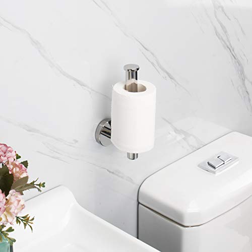 NearMoon Bathroom Toilet Paper Holder, Premium SUS304 Stainless Steel Rustproof Wall Mounted Toilet Roll Holder for Bathroom, Kitchen (1 Pack, Chrome Finish) - color: Chrome Finish