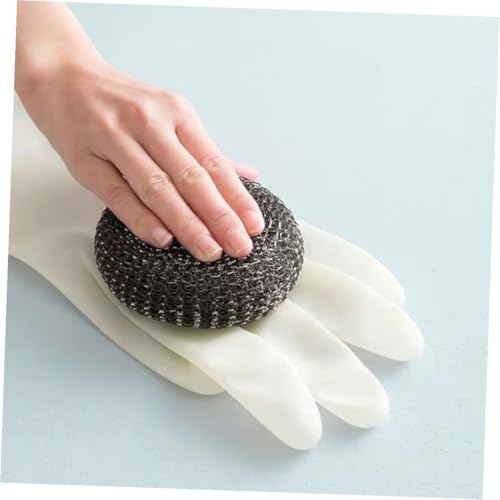 GLEAVI Waterproof Kitchen Gloves and Household Cleaning Gloves Size L for Toilet and Dishwashing 4 Pairs Set