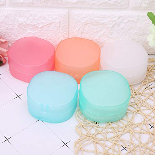 Portable Soap Box Container Round Leak Resistant Sponge for Case Travel Bathroom Soap Dish Shower Bar Soap Draining Tray Drain Holder Cover Bathroom Sink Ceramic Mount Marble Set Cup