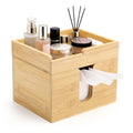 Bamboo Face Towel Holder with 120 XL Towels - Open-Top Skincare Organizer for Facial Cleansing Wipes & Beauty Essentials - Bathroom Countertop Vanity Organizer - color: Face Towel Holder With 120 XL Towels