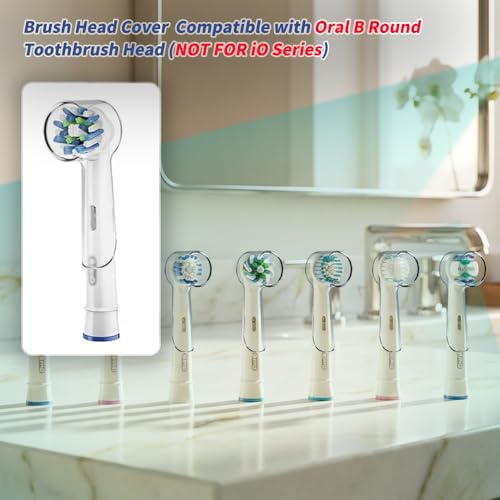 Electric Toothbrush Travel Case for Oral-B Toothbrushes - 4 Pcs Toothbrush Head Covers Compatible with Oral B Electric Toothbrush Heads (Pink) - color: Pink