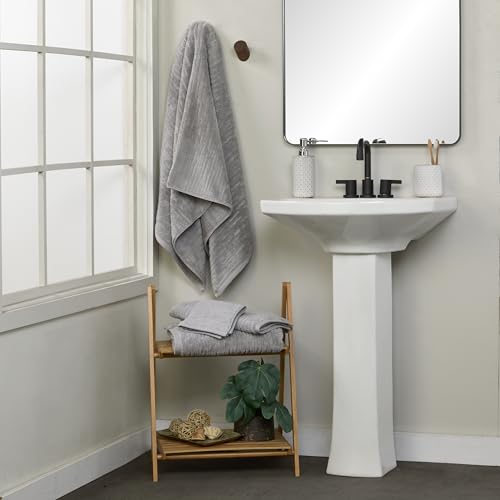 SKL Home CloudSoft Cotton Luxury Bath Towel for Bath & Gift, Gray - color: Gray, style: Bath Towel