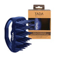 Long Bristle Large Square Silicon Shampoo Brush Head Scalp Massager Scrubber for Men and Women for Hair Growth Dandruff (Navy) - color: Navy