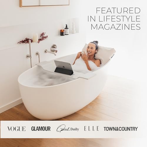 BADESOFA® Luxury Bathtub Seat Cushion – Bath Pillow for Tub, Quick-Dry & Washable, Non-Slip Weighted Tub Pillow, Home Spa Accessoire for Bathtub & Hot Tub in Ivory Pearl - color: Ivory Pearl, size: Seat Pillow