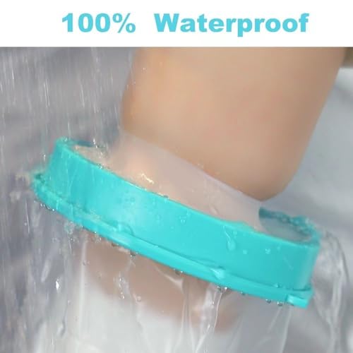 Cast Covers for Shower Arm, Waterproof Cast Cover, Cast Cover for Swimming, Cast Protector for Shower Adult, Elbow, Hand, Elbow, Upper Arm (Diameter - 7.9") Extra Long - color: Full Arm L, style: Reinforced Green